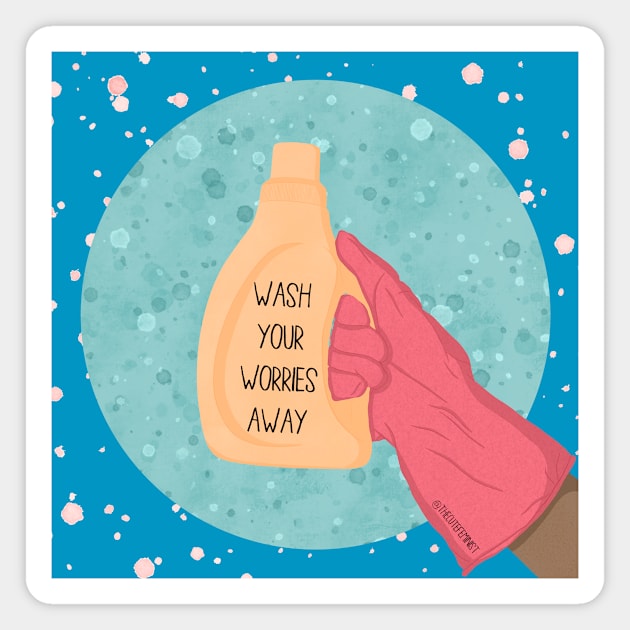 WASH YOUR WORRIES AWAY Magnet by The Cute Feminist